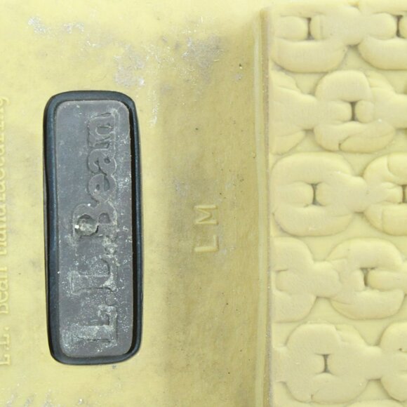 LL Bean Brown Leather Flannel Lined Insulated Ankle Duck Boots Size 13 M - Picture 9 of 10